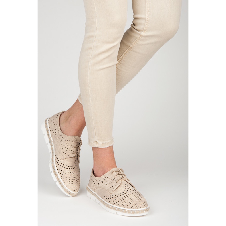 Kylie Espadrilles ajourées beige 2