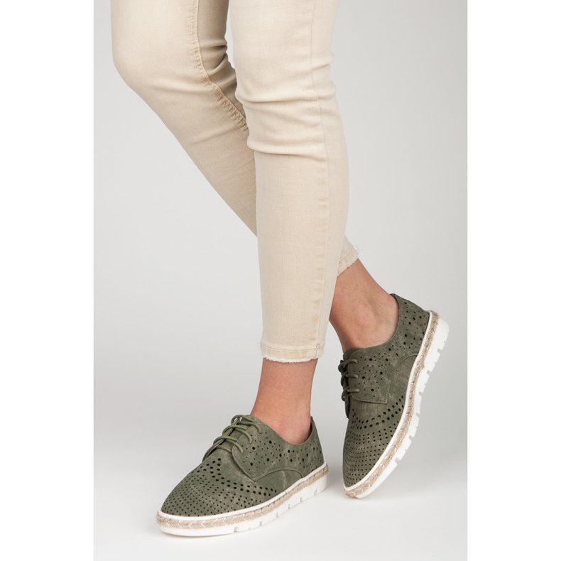 Kylie Espadrilles ajourées vert 2