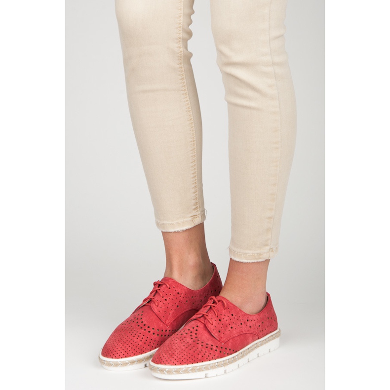 Kylie Espadrilles ajourées rouge 2