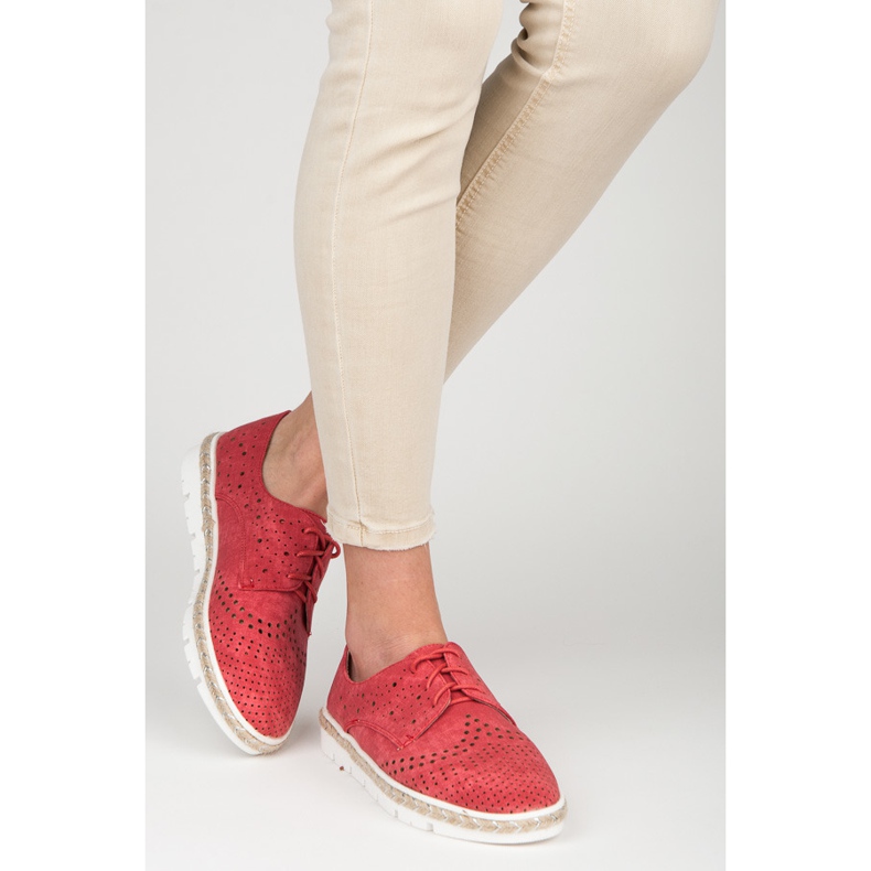 Kylie Espadrilles ajourées rouge 1