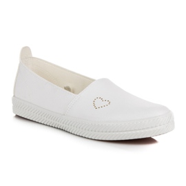 Mckeylor Slipons blancs avec un coeur blanche 1 Mckeylor Slipons blancs avec un coeur blanche 1
