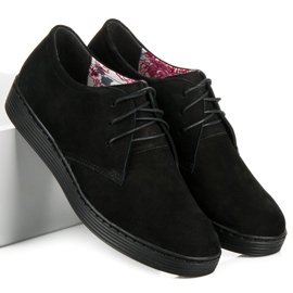 Vinceza Chaussures de sport en cuir noir 1