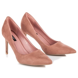 Vices Escarpins en daim rose foncé 5