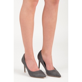 Vices Escarpins en daim gris 2
