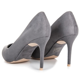 Vices Escarpins en daim gris 5