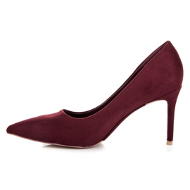 Vices Escarpins en daim bordeaux multicolore 3