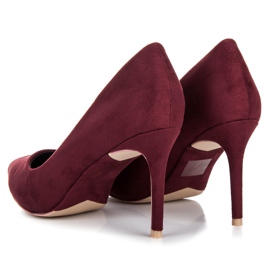 Vices Escarpins en daim bordeaux multicolore 4