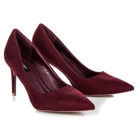 Vices Escarpins en daim bordeaux multicolore 5