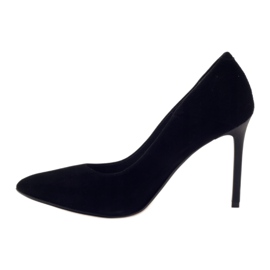 Edeo Escarpins En Cuir Sur Talon Haut 3162 Noir le noir 2