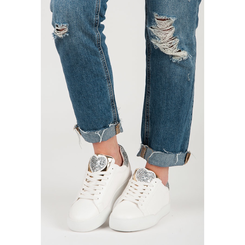 Vices Baskets blanches sweet heart gris 2