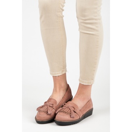 Seastar Mocassins à franges rose 2