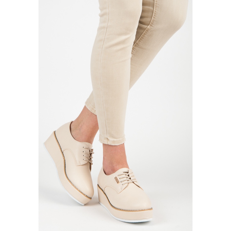 Vices Étaux pour chaussures compensées nouées brun 2