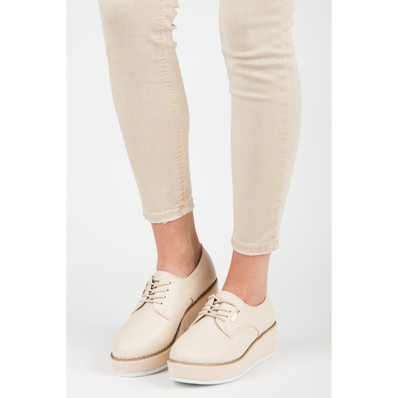 Vices Étaux pour chaussures compensées nouées brun 1