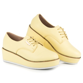 Vices Étaux pour chaussures compensées nouées jaune 6