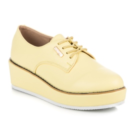 Vices Étaux pour chaussures compensées nouées jaune 3