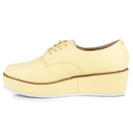 Vices Étaux pour chaussures compensées nouées jaune 4