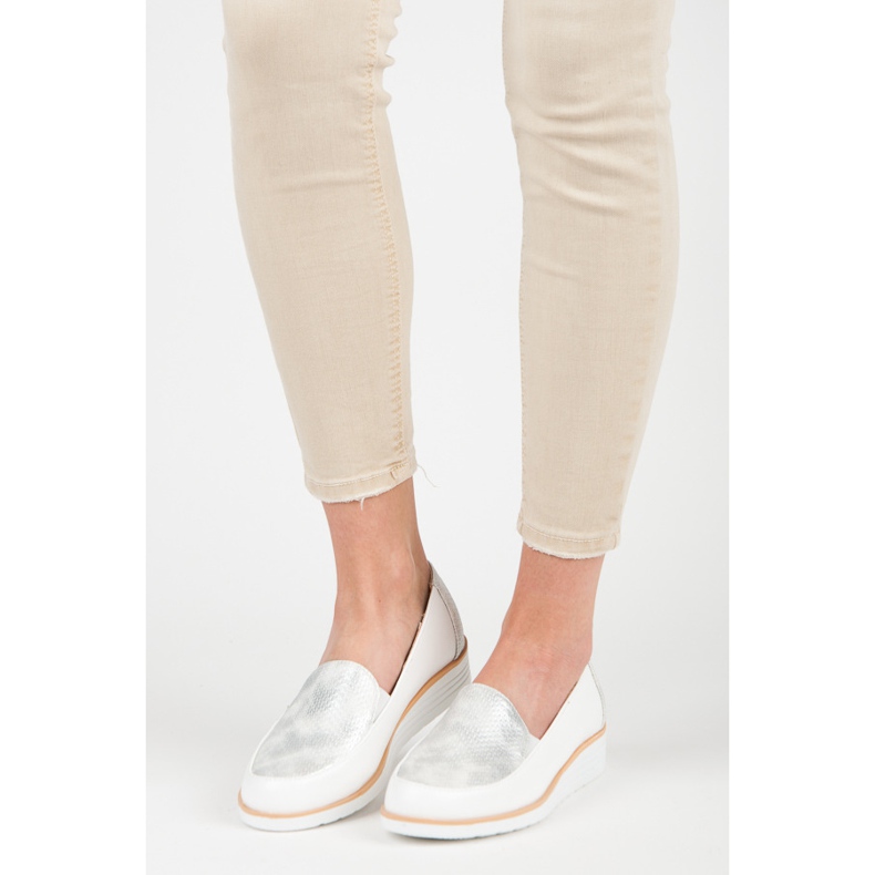 Chaussures à motif Vices gris blanche 1