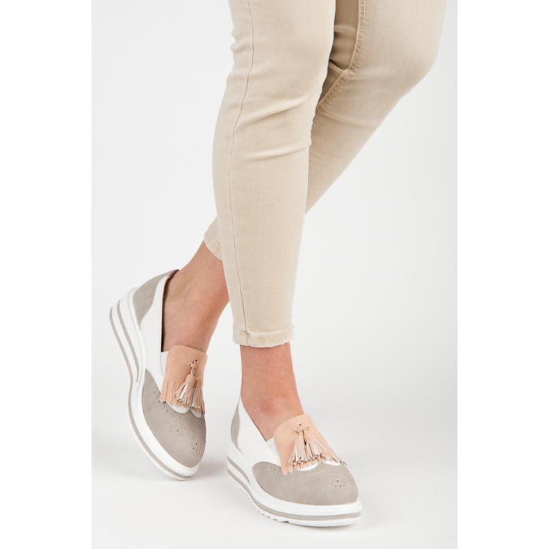 Chaussures boho vices femme gris 2