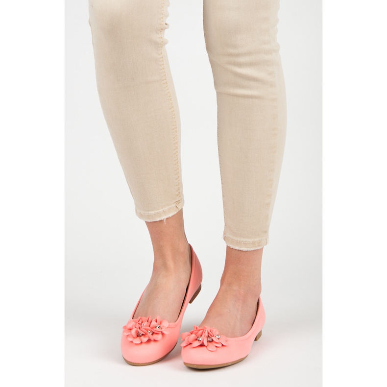Vices Ballerines femme à fleurs rose 2