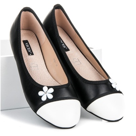 Vices Ballerine avec une fleur le noir 1