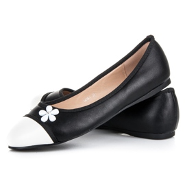 Vices Ballerine avec une fleur le noir 2