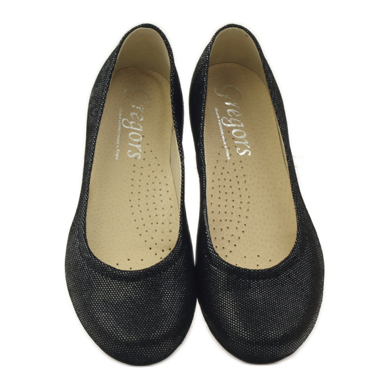 Ballerines femme Gregors 686 noir le noir gris 4