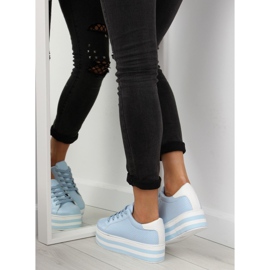 Bleu NB183P Baskets bleues à semelles hautes 1