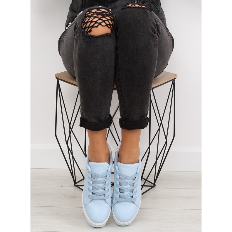 Bleu NB183P Baskets bleues à semelles hautes 2