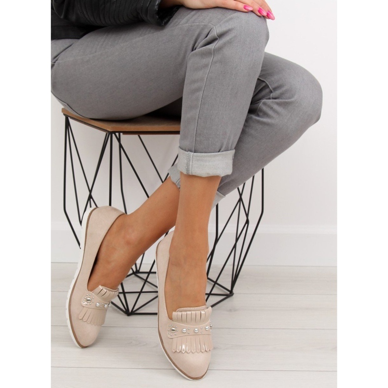 Mocassins femme beige DM30P Beige 2 Mocassins femme beige DM30P Beige 2