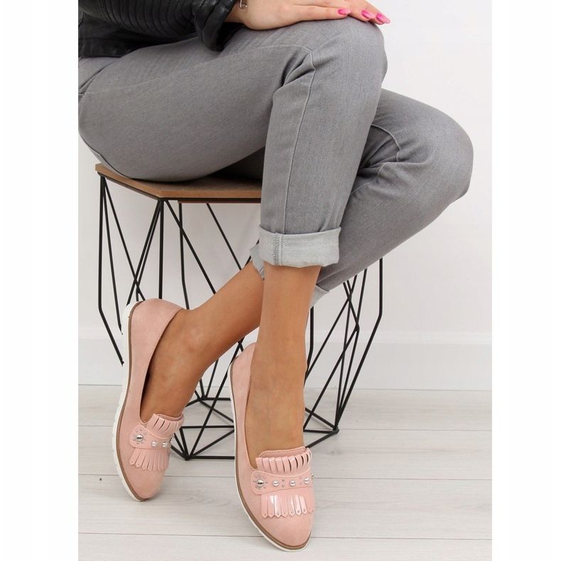 Rose DM30P Mocassins femme roses 2 Rose DM30P Mocassins femme roses 2