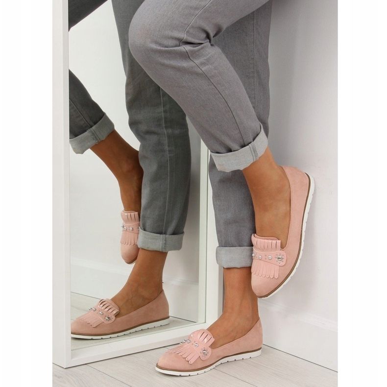 Rose DM30P Mocassins femme roses 1 Rose DM30P Mocassins femme roses 1