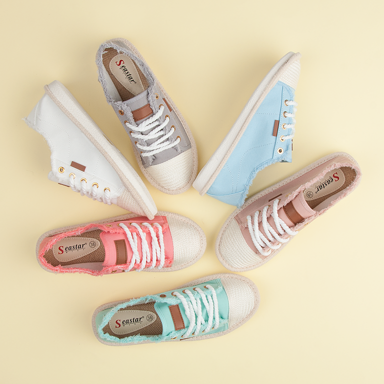 Seastar Baskets à lacets, espadrilles blanc 1