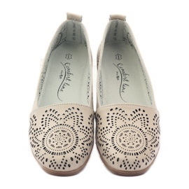 Filippo Ballerines Lords ajourées F 080 beige 4