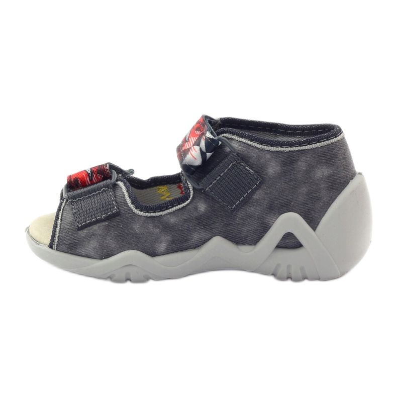 Befado Béfado Children's Sands Sandals Le cuir insert 350p073 pour le velcro gris 2 Befado Béfado Children's Sands Sandals Le cuir insert 350p073 pour le velcro gris 2
