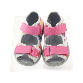 Befado chaussures pour enfants pantoufles sandales 242p075 rose gris 4