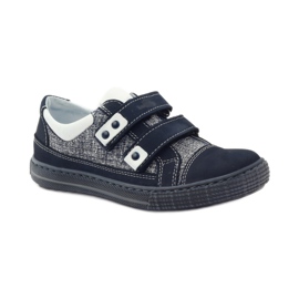 Chaussures à scratch Ren But 4299 bleu marine blanc 1