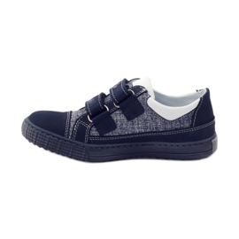Chaussures à scratch Ren But 4299 bleu marine blanc 2