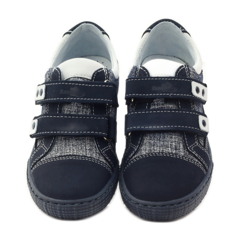 Chaussures à scratch Ren But 4299 bleu marine blanc 4