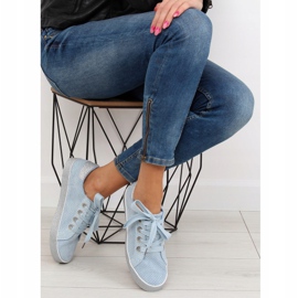 Baskets femme bleues AK03P Bleu gris 2 Baskets femme bleues AK03P Bleu gris 2