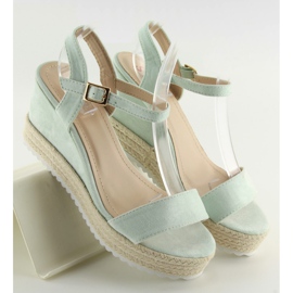 Sandales compensées espadrilles aigue-marine R120P L.VERT 4