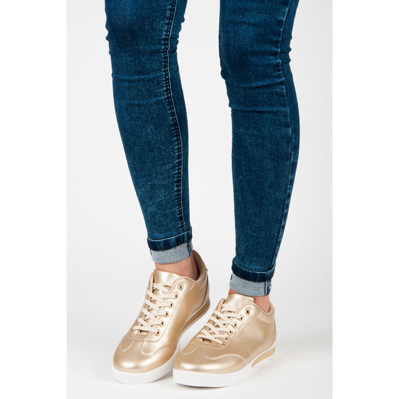Vices Chaussures de sport dorées 1