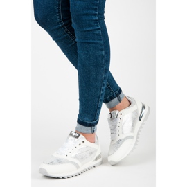 Chaussures de sport American Club blanche gris 2