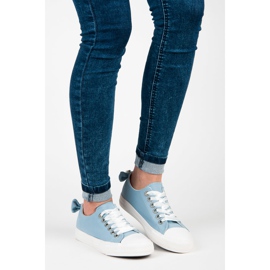 Baskets élégantes avec ornements bleu 1