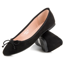 Seastar Ballerines en daim noir le noir 4