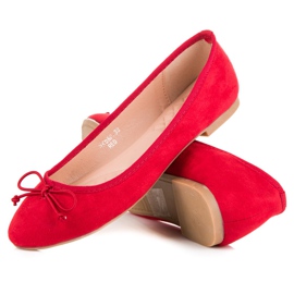 Seastar Ballerines en daim rouge 3
