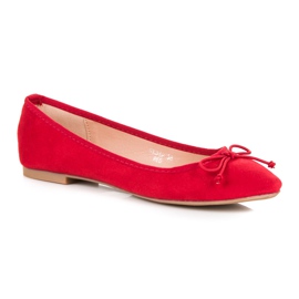 Seastar Ballerines en daim rouge 4