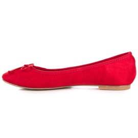 Seastar Ballerines en daim rouge 5