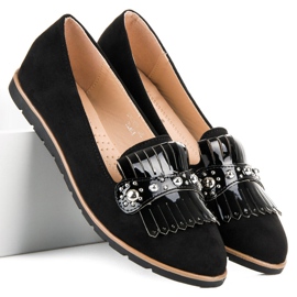 Seastar Mocassins En Daim À Franges le noir 1