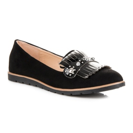 Seastar Mocassins En Daim À Franges le noir 3