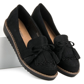 Seastar Mocassins à franges noir 1